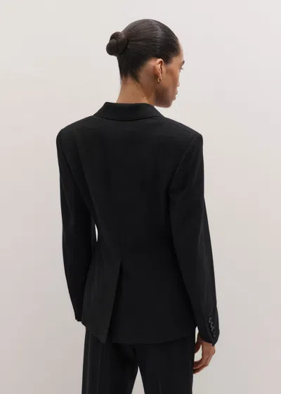 Me+em Contour Sharp Shoulder Blazer Black In Black