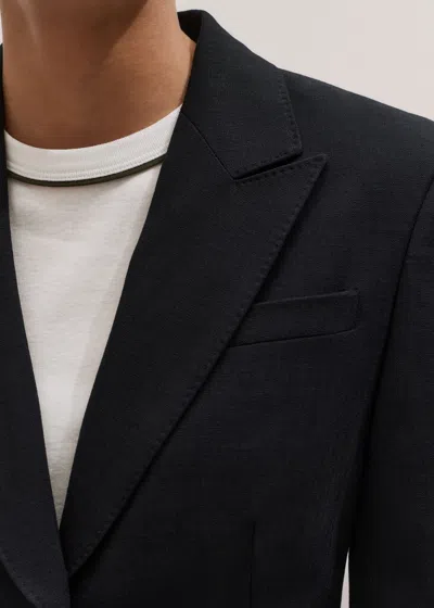 Me+em Contour Sharp Shoulder Blazer Black In Black