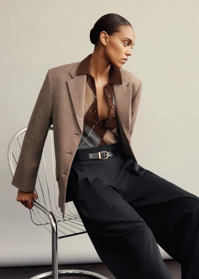 Me+em Intelligently Oversized Jacket Pecan Brown Multi In Pecan Brown Multi