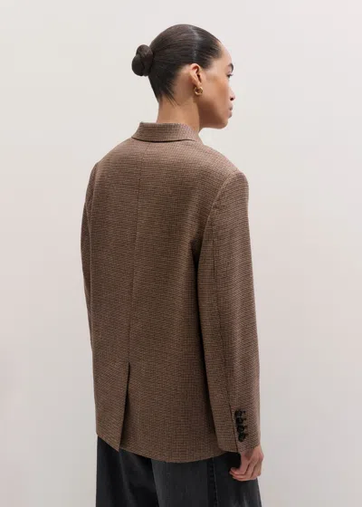 Me+em Intelligently Oversized Jacket Pecan Brown Multi In Pecan Brown Multi
