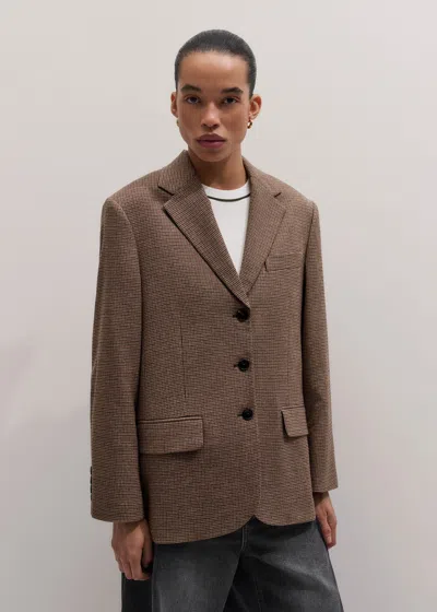 Me+em Intelligently Oversized Jacket Pecan Brown Multi In Pecan Brown Multi