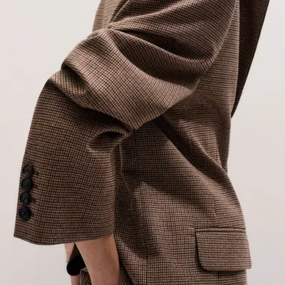 Me+em Intelligently Oversized Jacket Pecan Brown Multi In Pecan Brown Multi