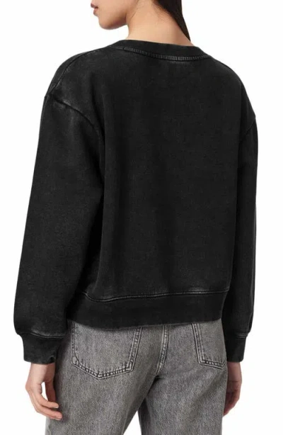 Allsaints Chains Pippa Embellished Sweatshirt In Black