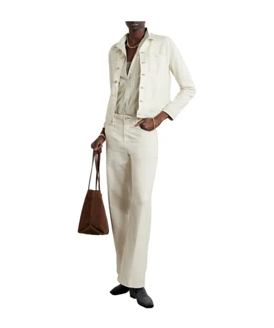 L'agence Stretch-denim Jacket In White