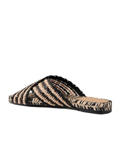 Castaã±er Two-tone Patchwork Slippers In Black