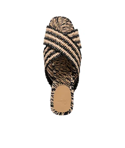 Castaã±er Two-tone Patchwork Slippers In Black