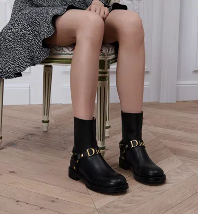 Dior Bolt Ankle Boot In Black