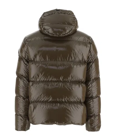 Herno Quilted Down Jacket With Adjustable Hood And Elasticated Hems In Brown