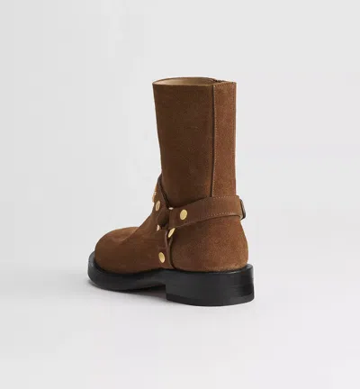 Dior Bolt Ankle Boot In Brown