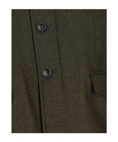 Herno Long-sleeve Button-front Casual Jacket In Green