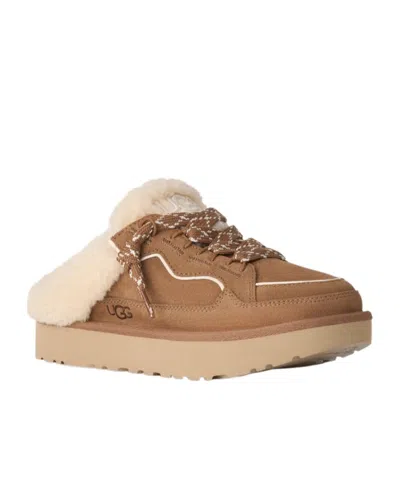 Ugg Suede Lowmel Mules In Brown