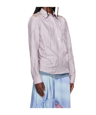 Andersson Bell Pleated And Twisted Shirt In Pattern