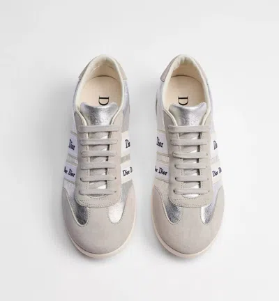 Dior Ribbon Sneaker In Silver