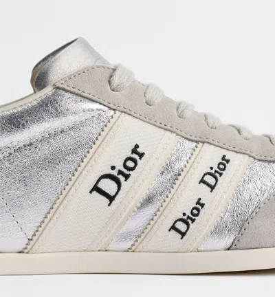 Dior Ribbon Sneaker In Silver