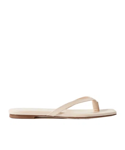 Aeyde Ivory Nappa Leather Cross Breed Lamb Leather Flats In Neutral