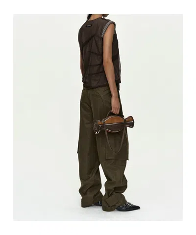 Andersson Bell Patchwork Design Work Pants In Gray