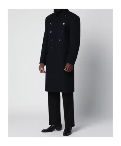 Tom Ford Double-breasted Buttoned Coat In Black