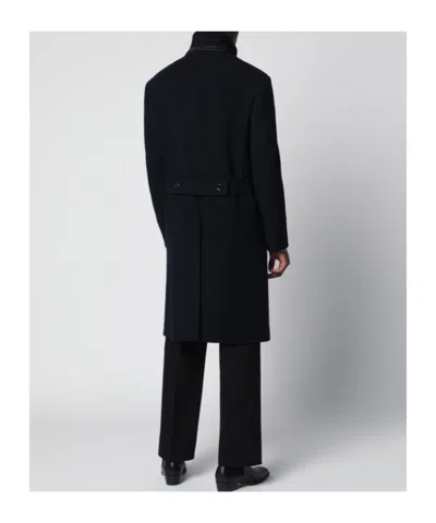 Tom Ford Double-breasted Buttoned Coat In Black