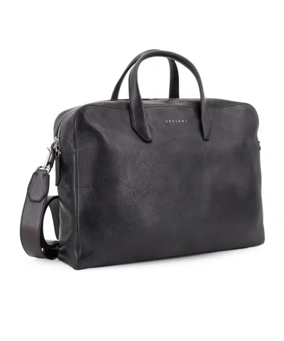 Orciani Zipper Briefcase In Black