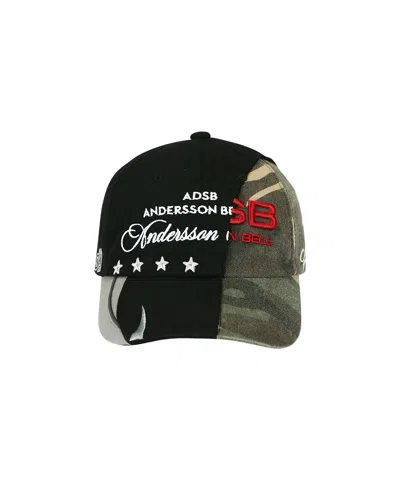 Andersson Bell Camouflage Patchwork Baseball Cap In Green