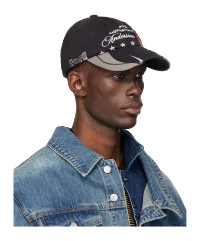 Andersson Bell Camouflage Patchwork Baseball Cap In Green