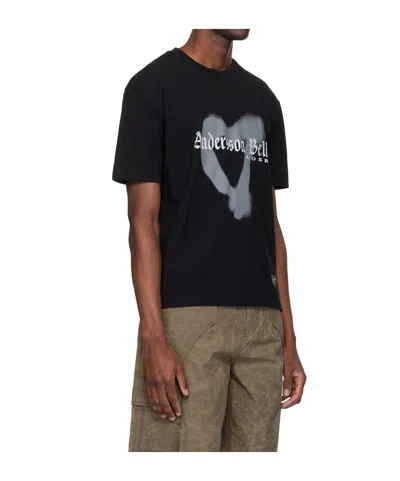 Andersson Bell Heart-patterned T-shirt In Black