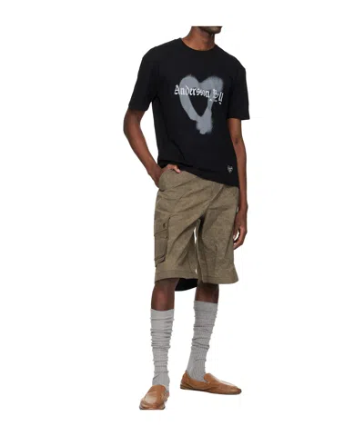 Andersson Bell Heart-patterned T-shirt In Black