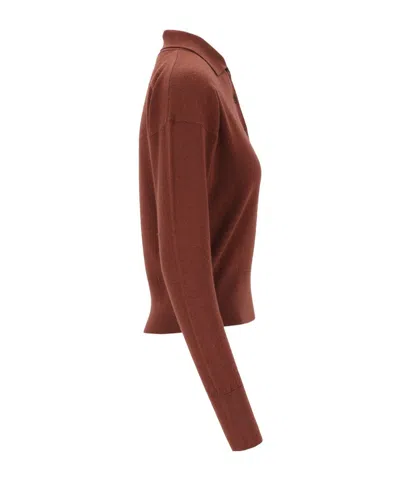Barena Venezia Long-sleeved Knitted Pullover In Brown