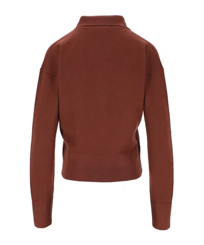 Barena Venezia Long-sleeved Knitted Pullover In Brown