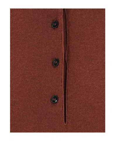Barena Venezia Long-sleeved Knitted Pullover In Brown