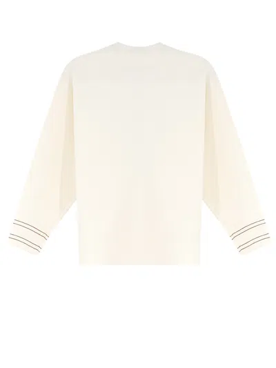Max Mara Mxmundici Wool Blend Sweater In White