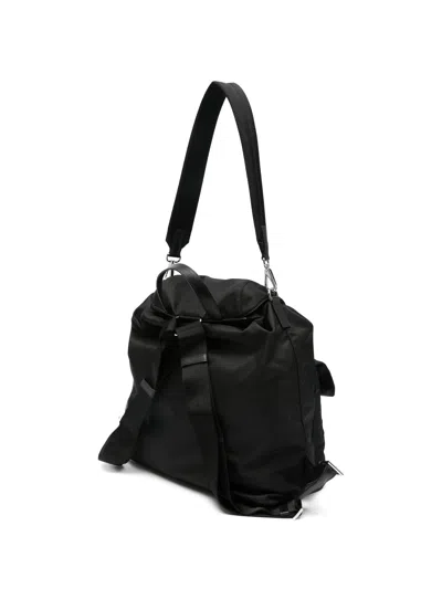 Prada Re-nylon Logo-plaque Backpack In Black