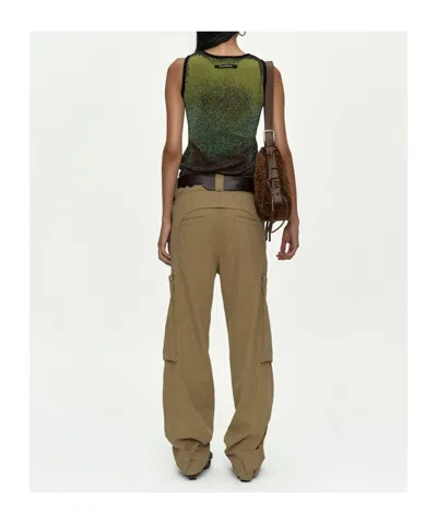 Andersson Bell Patchwork Cargo Pants In Beige