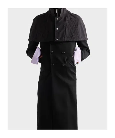 Prada Technical Fabric Capelet In Black