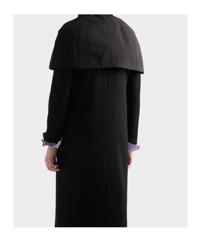 Prada Technical Fabric Capelet In Black