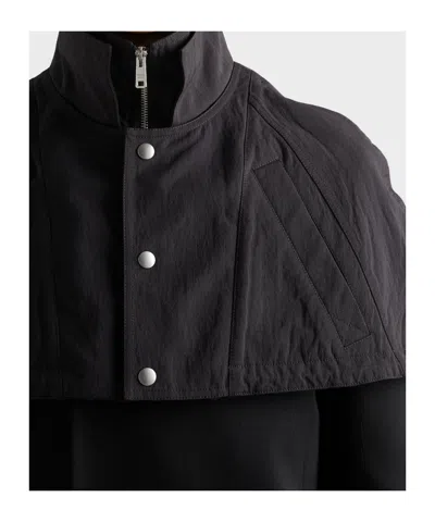 Prada Technical Fabric Capelet In Black