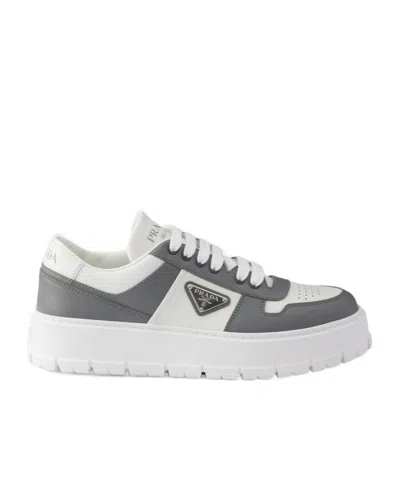 Prada Leather Sneakers In White