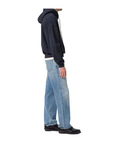 Agolde Magnus Button Jeans In Blue