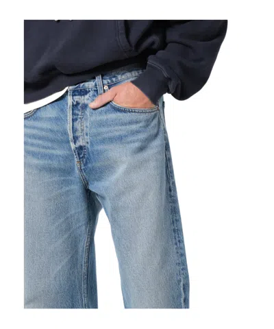 Agolde Magnus Button Jeans In Blue
