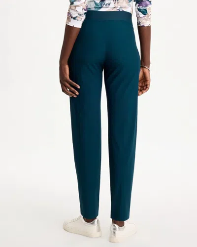 Chico's Ripstop Pull-on Tapered Ankle Pants In Teal Shadow In Teal Shadow