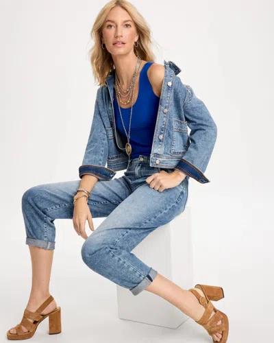 Chico's Microfiber Tank In Planetary Blue In Planetary Blue