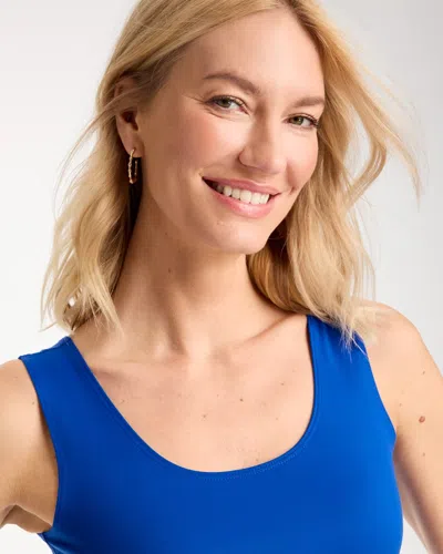 Chico's Microfiber Tank In Planetary Blue In Planetary Blue