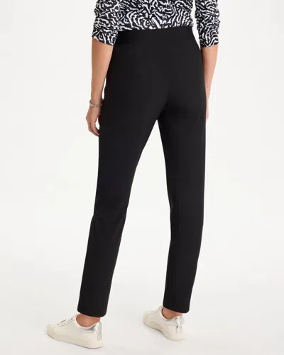Chico's Ripstop Pull-on Tapered Ankle Pants In Black In Black