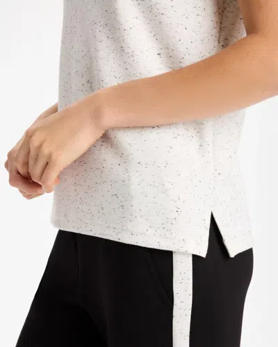 Chico's Soft Textured Tee In White In Ecru