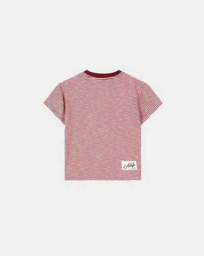 Andersson Bell Essential Heart Message Striped Tee In Multi