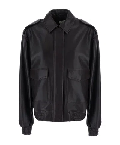 Arma Flap-pocket Leather Jacket In Black
