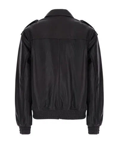 Arma Flap-pocket Leather Jacket In Black