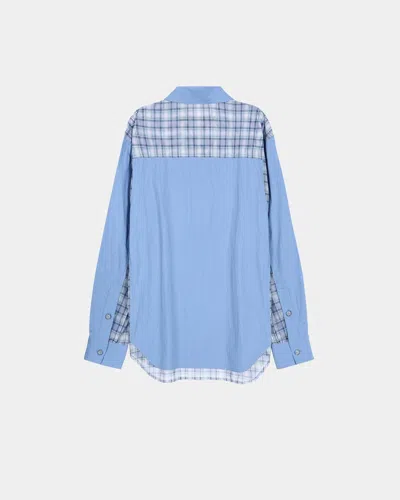 Andersson Bell Mesh Patchwork Shirt In Blue