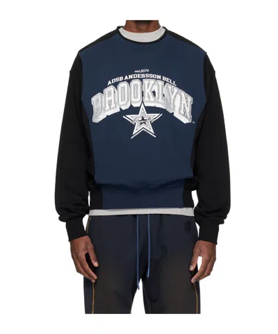 Andersson Bell Logo Layered Sweatshirt In Multi