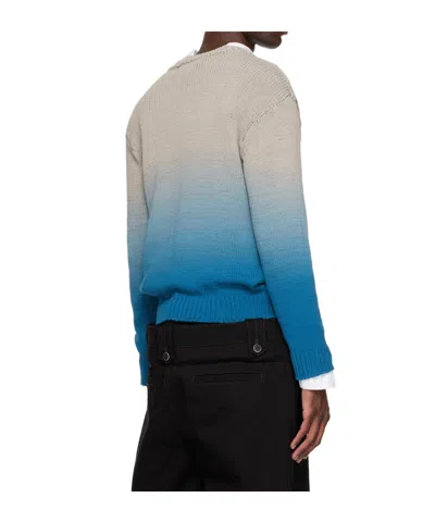 Andersson Bell Gradient Henley Collar Sweater In Multi